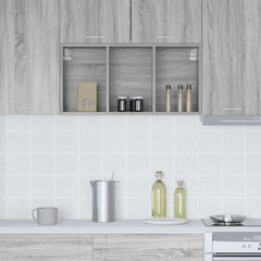 vidaXL Hanging Cabinet Grey Sonoma 40 x 29.5 x 80 cm Engineered Wood 4
