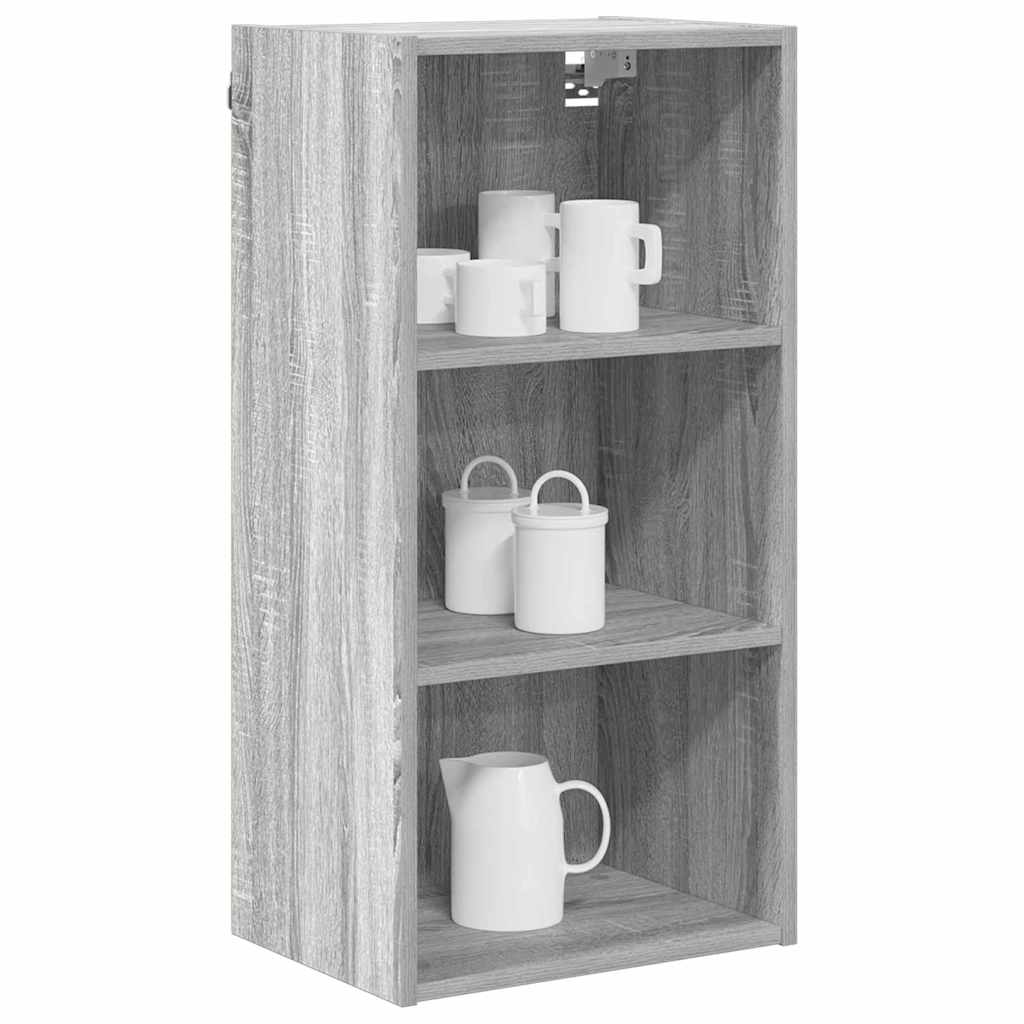 vidaXL Hanging Cabinet Grey Sonoma 40 x 29.5 x 80 cm Engineered Wood 3