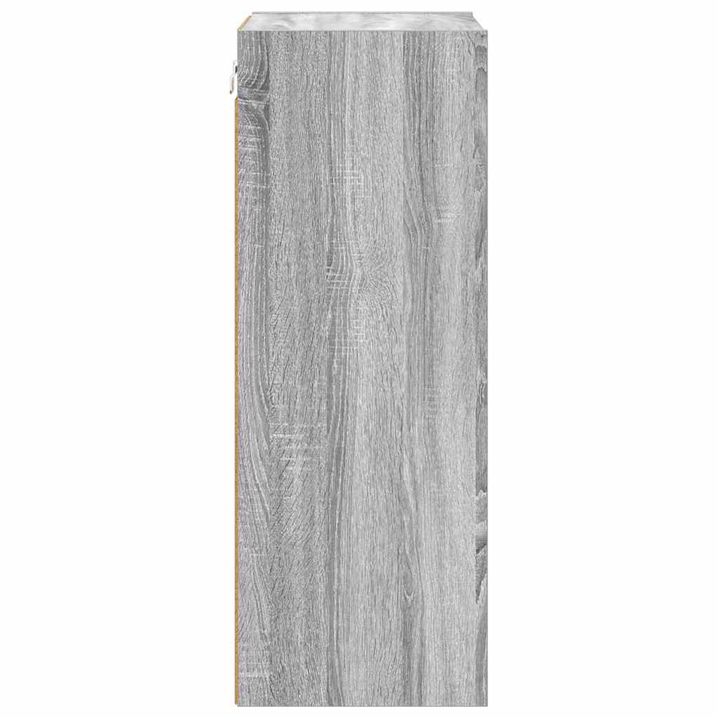 vidaXL Hanging Cabinet Grey Sonoma 40 x 29.5 x 80 cm Engineered Wood 6