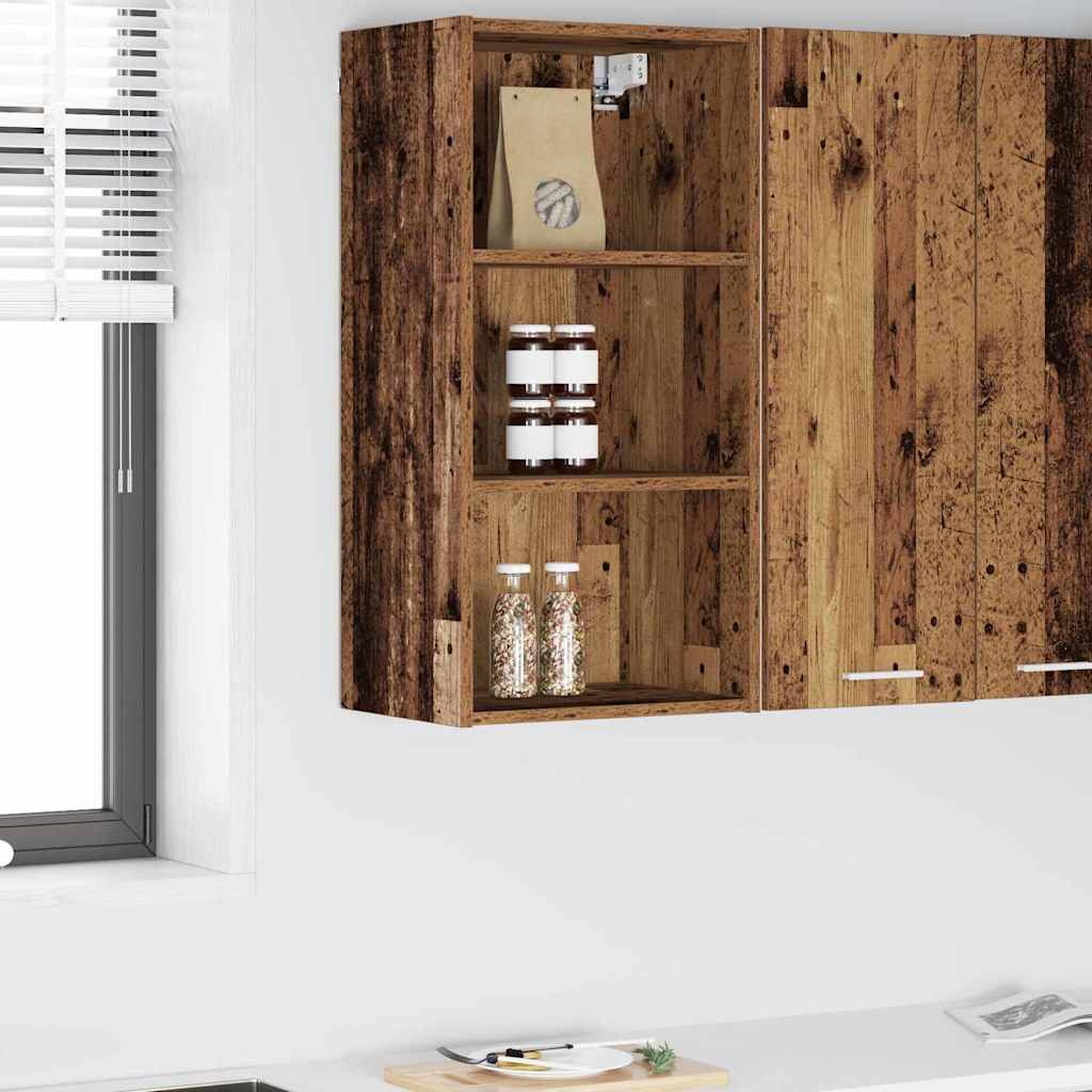 vidaXL Hanging Cabinet Old Wood 40 x 29.5 x 80 cm Engineered Wood 1