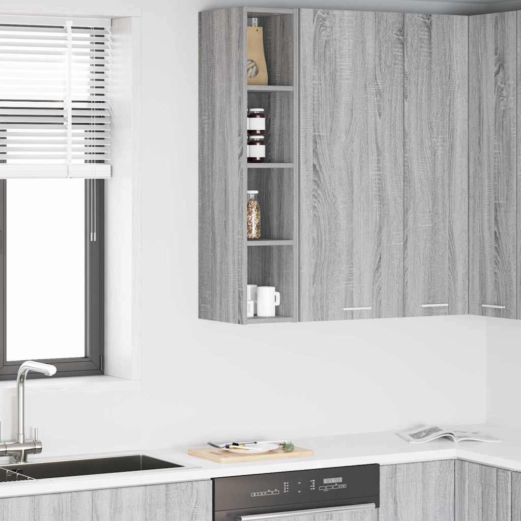vidaXL Hanging Cabinet Grey Sonoma 20 x 29.5 x 100 cm Engineered Wood 1