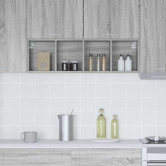 vidaXL Hanging Cabinet Grey Sonoma 30 x 29.5 x 100 cm Engineered Wood 4