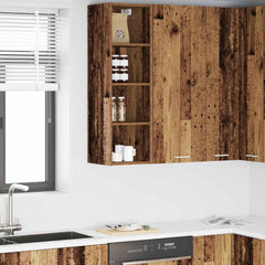 vidaXL Hanging Cabinet Old Wood 30 x 29.5 x 100 cm Engineered Wood 1