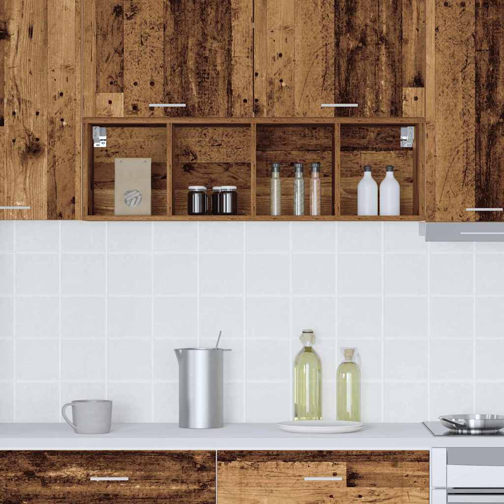 vidaXL Hanging Cabinet Old Wood 30 x 29.5 x 100 cm Engineered Wood 4