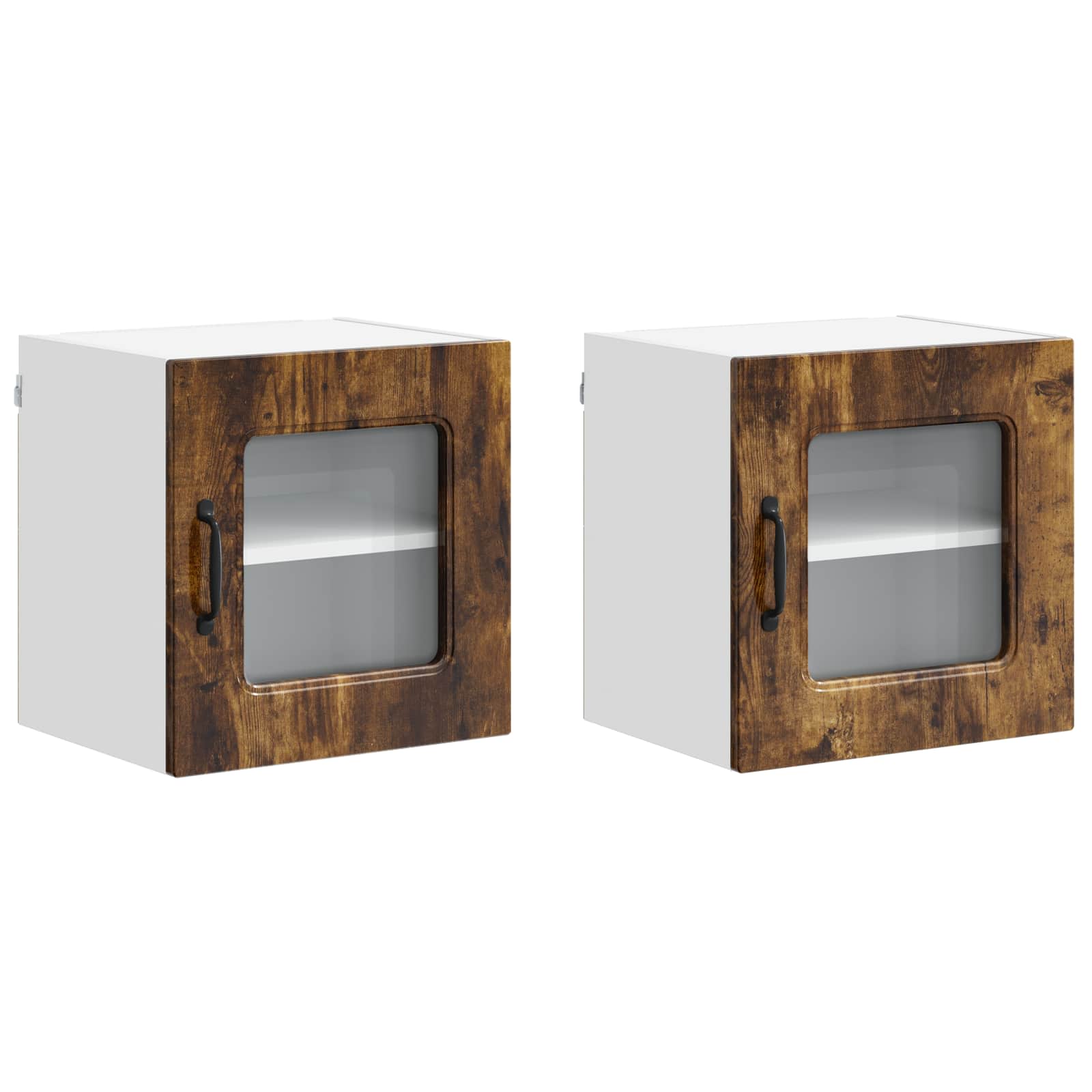vidaXL Dishwasher Panel Kalmar 2 pcs Smoked Oak Engineered Wood 2