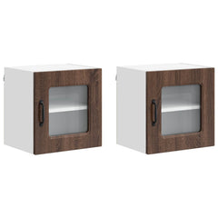 vidaXL Dishwasher Panel Kalmar 2 pcs Brown Oak Engineered Wood 2