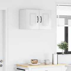 vidaXL Dishwasher Panel Kalmar 2 pcs High Gloss White Engineered Wood 4