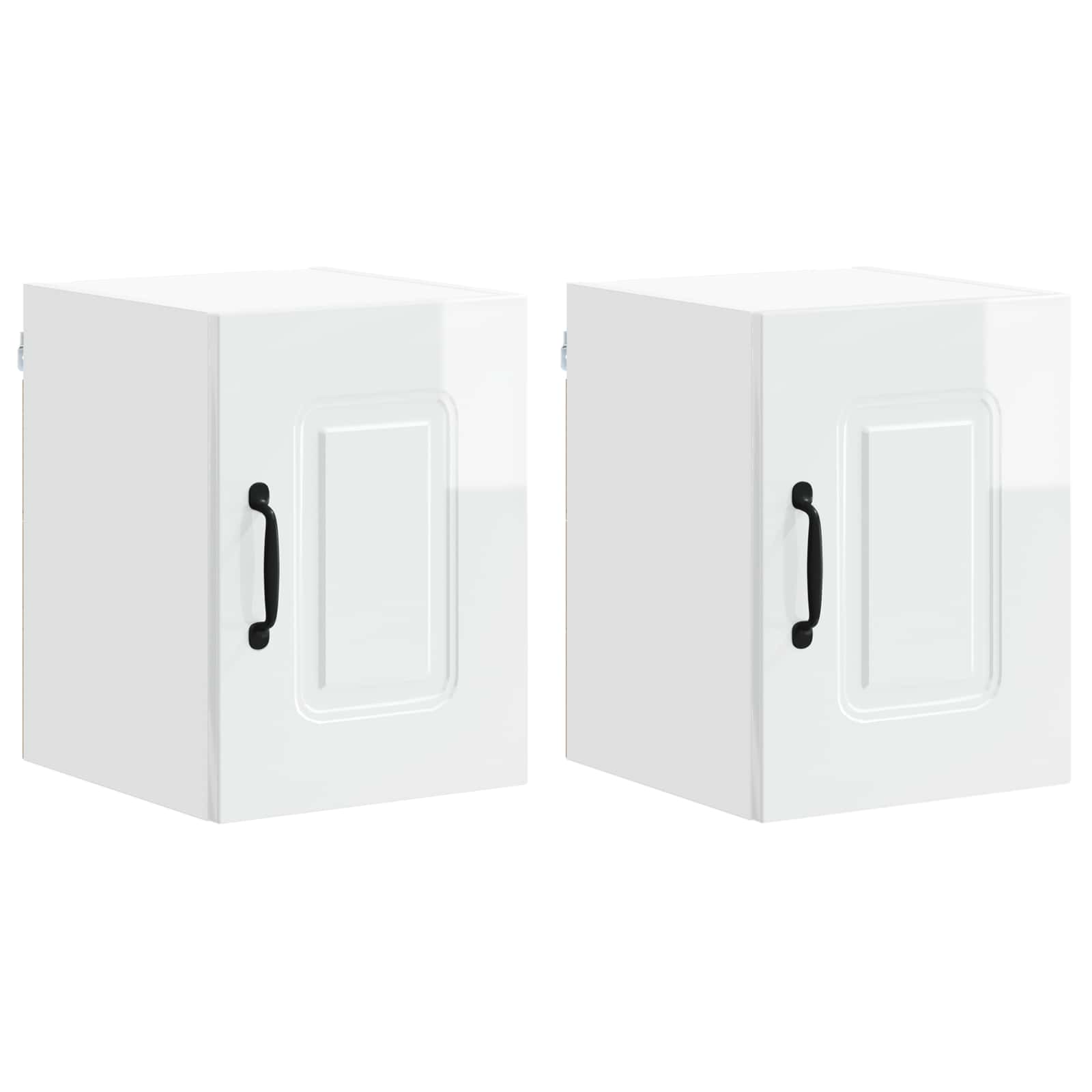 vidaXL Dishwasher Panel Kalmar 2 pcs High Gloss White Engineered Wood 2