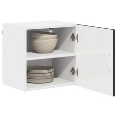 vidaXL Dishwasher Panel Kalmar 2 pcs Black Engineered Wood 3