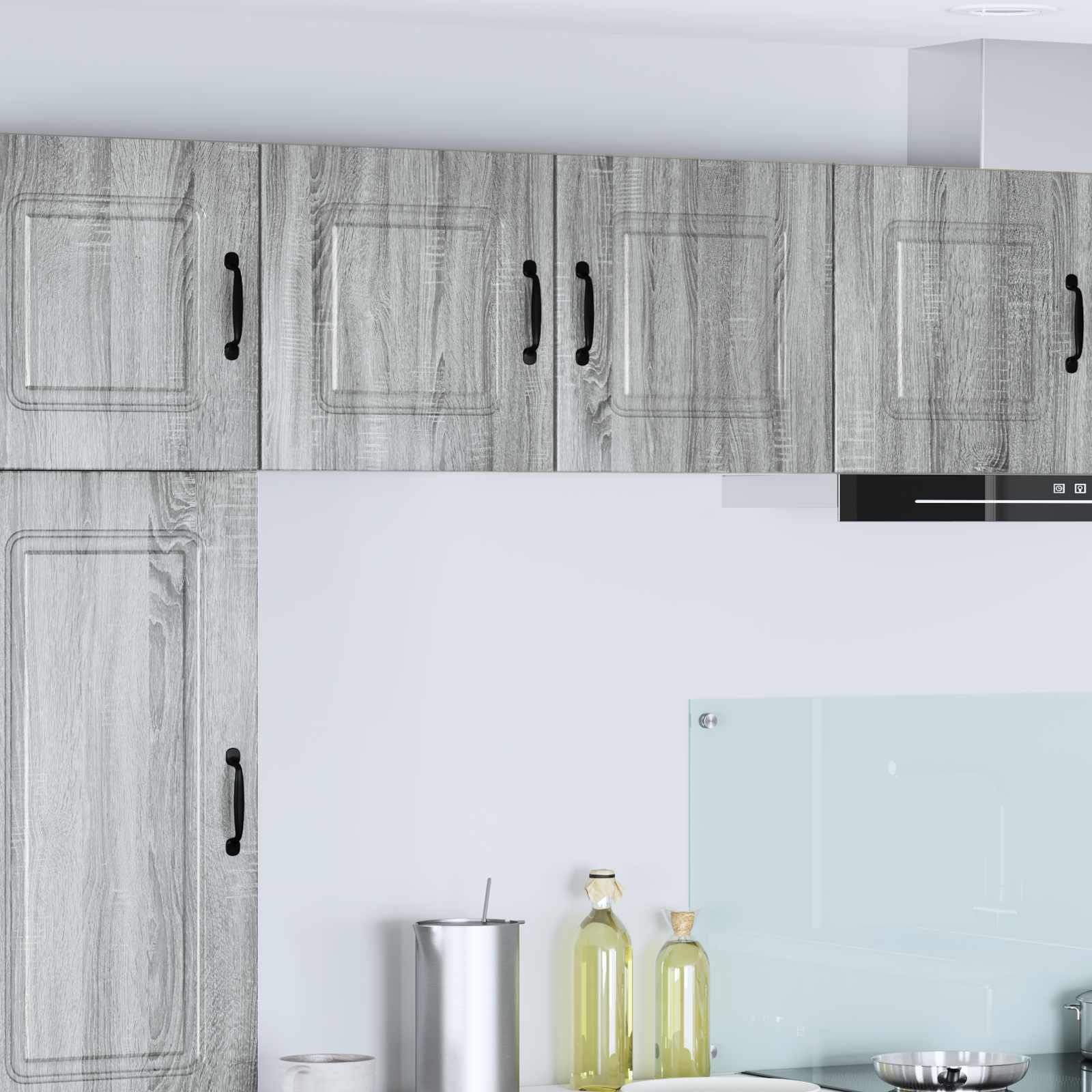 vidaXL Dishwasher Panel Kalmar 2 pcs Grey Sonoma Engineered Wood 1