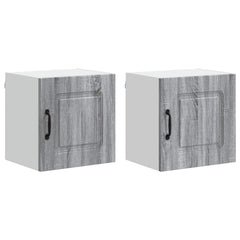 vidaXL Dishwasher Panel Kalmar 2 pcs Grey Sonoma Engineered Wood 2