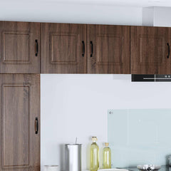 vidaXL Dishwasher Panel Kalmar 2 pcs Brown Oak Engineered Wood 1