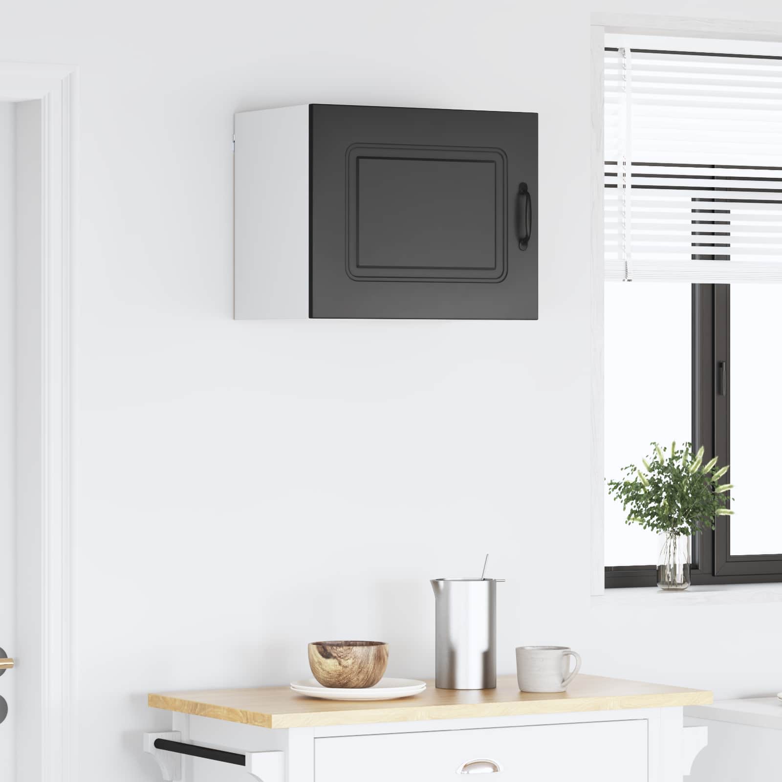 vidaXL Dishwasher Panel Kalmar Black 50 x 31 x 40 cm Engineered Wood 4