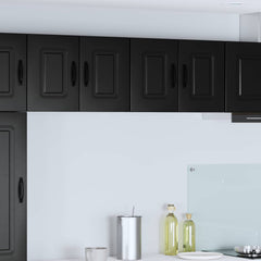 vidaXL Dishwasher Panel with 2 Glass Doors KALMAR Black