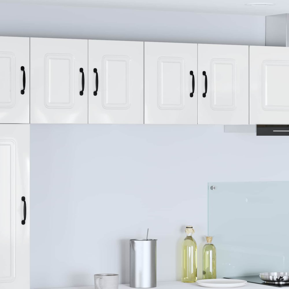 Dishwasher Panel with 2 Doors KALMAR High Gloss White 1x wall cabinet (2 doors) 60 cm wide 40 cm high