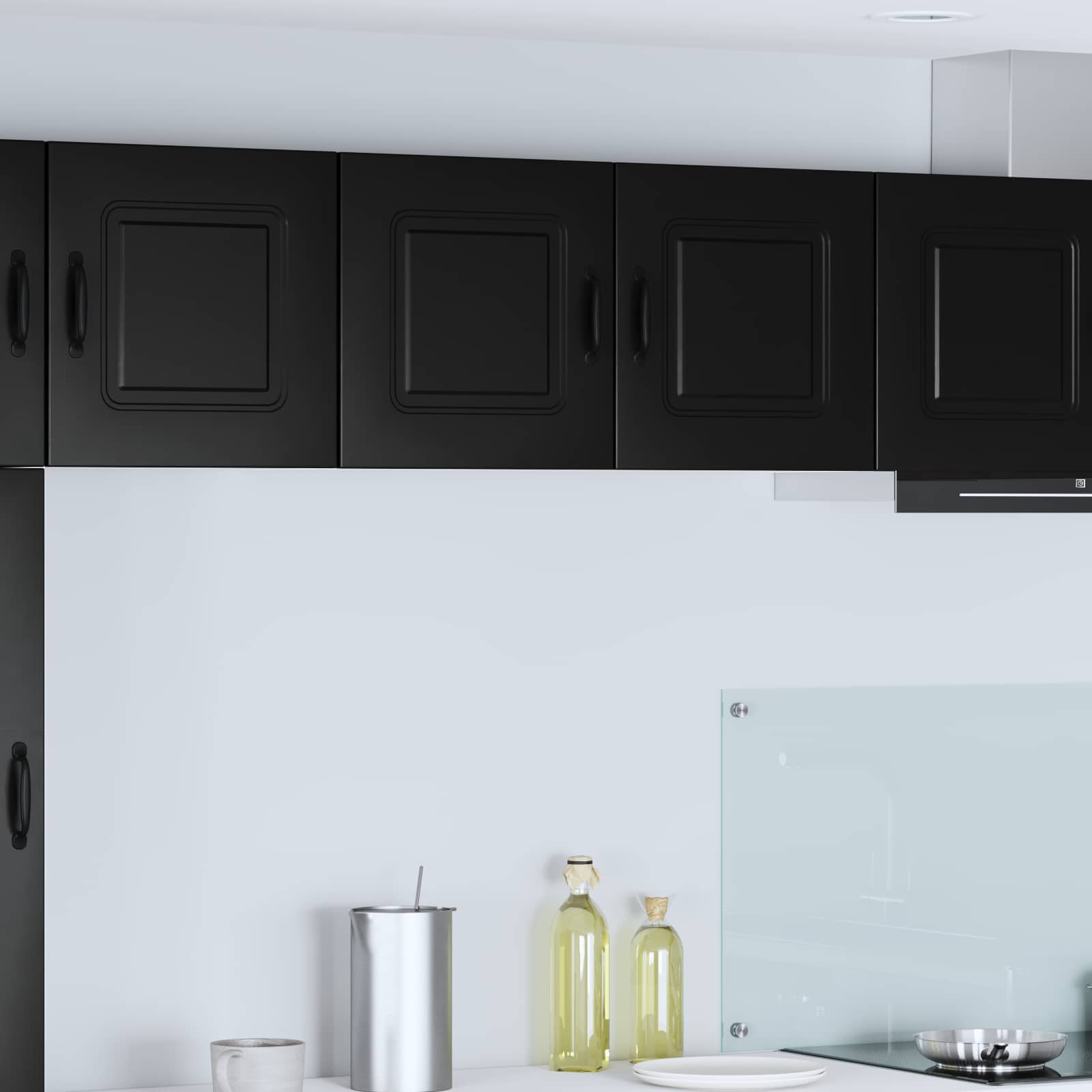 vidaXL Dishwasher Panel Kalmar Black 80 x 31 x 40 cm Engineered Wood 1
