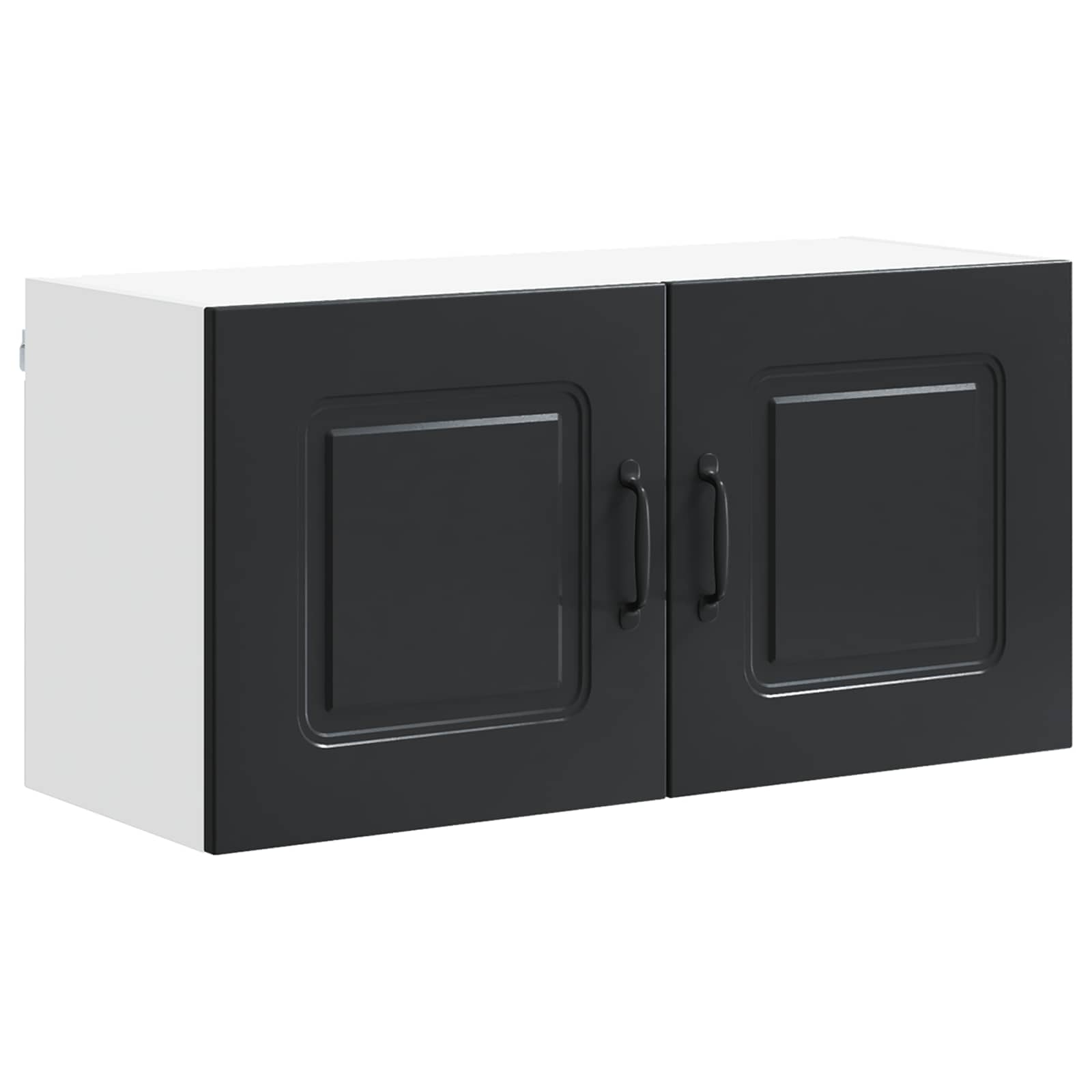 vidaXL Dishwasher Panel Kalmar Black 80 x 31 x 40 cm Engineered Wood 2