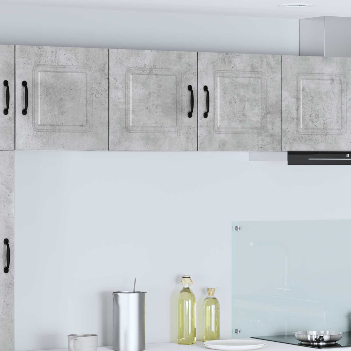 vidaXL Kitchen Wall Cabinet "Kalmar" Engineered Wood Concrete Grey