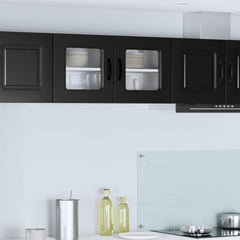 vidaXL Dishwasher Panel Kalmar Black 80 x 31 x 40 cm Engineered Wood 1