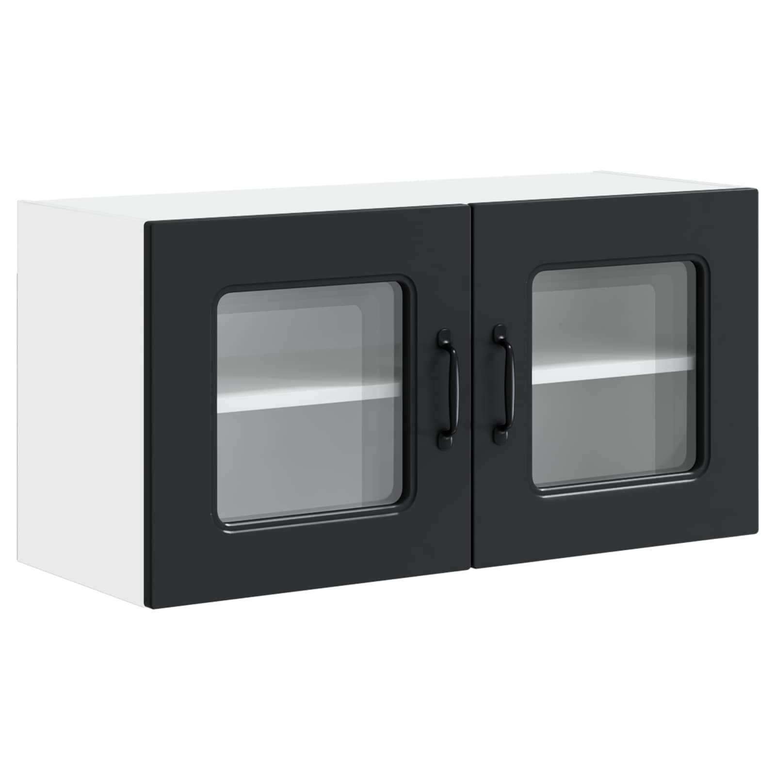 vidaXL Dishwasher Panel Kalmar Black 80 x 31 x 40 cm Engineered Wood 2