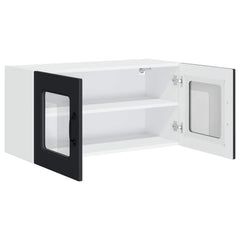 vidaXL Dishwasher Panel Kalmar Black 80 x 31 x 40 cm Engineered Wood 5