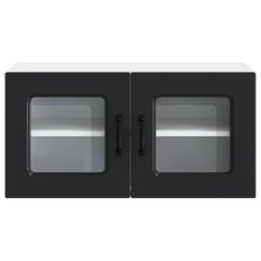 vidaXL Dishwasher Panel Kalmar Black 80 x 31 x 40 cm Engineered Wood 6