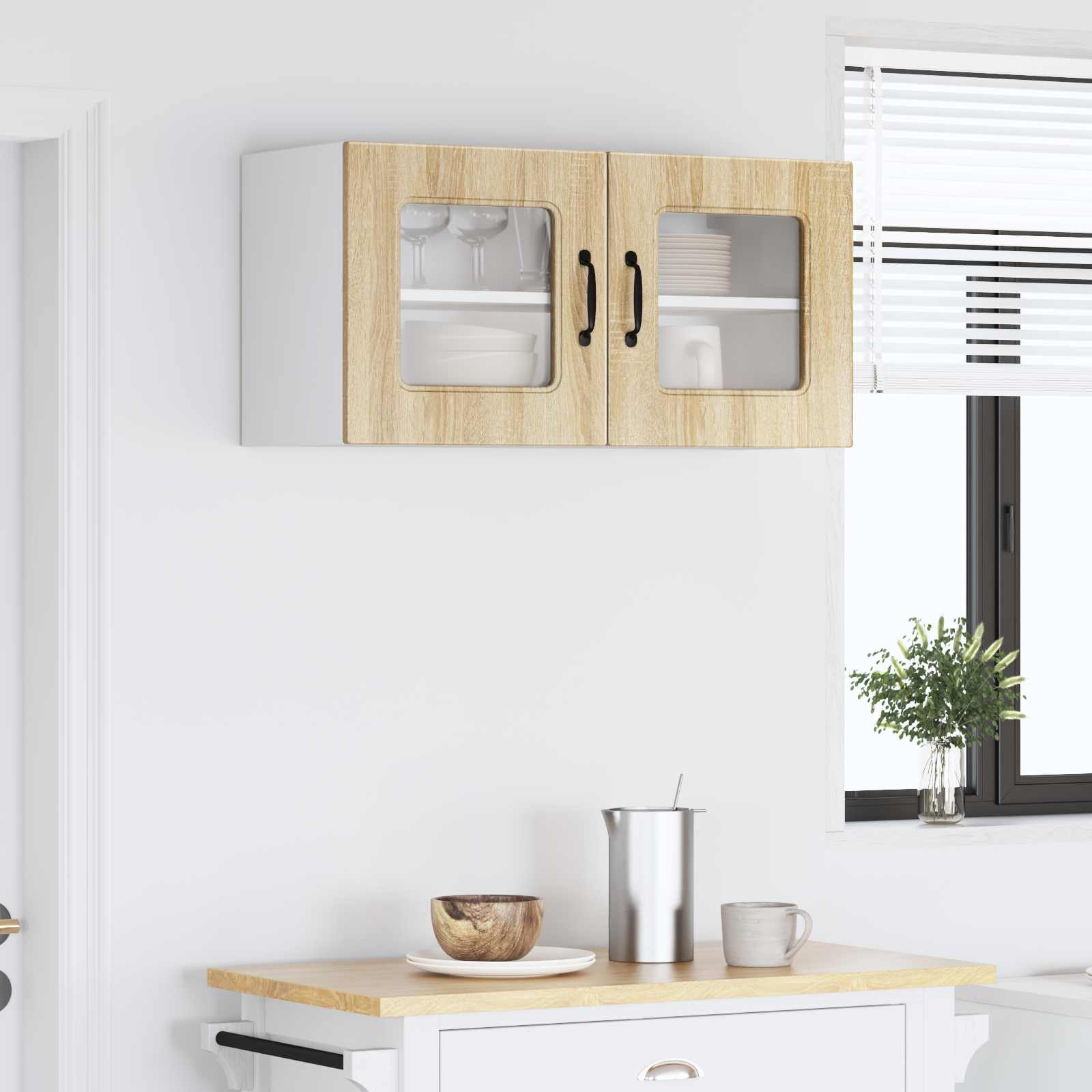 vidaXL Dishwasher Panel Kalmar Sonoma Oak 80 x 31 x 40 cm 4