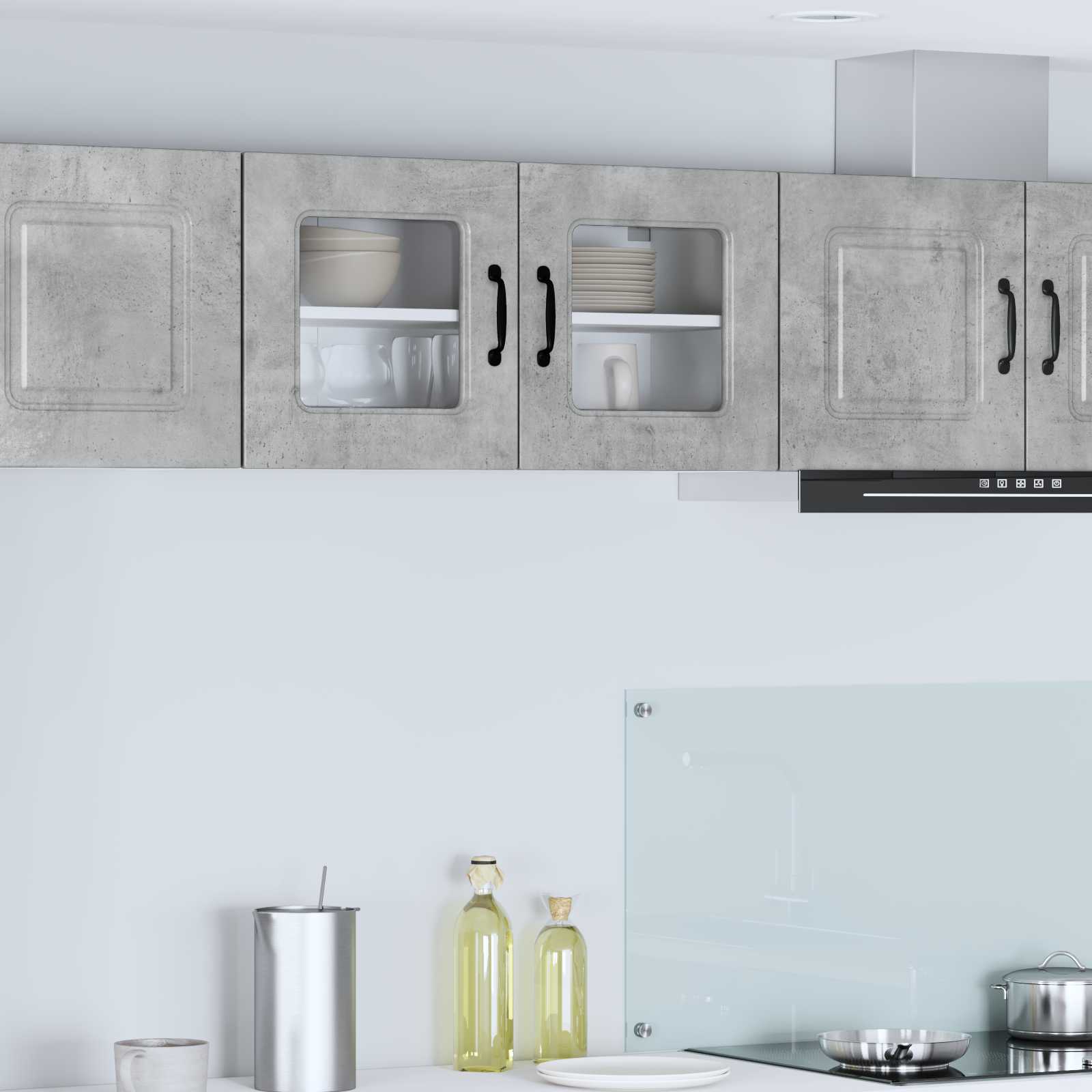 vidaXL Dishwasher Panel Kalmar Concrete Grey 80 x 31 x 40 cm 1