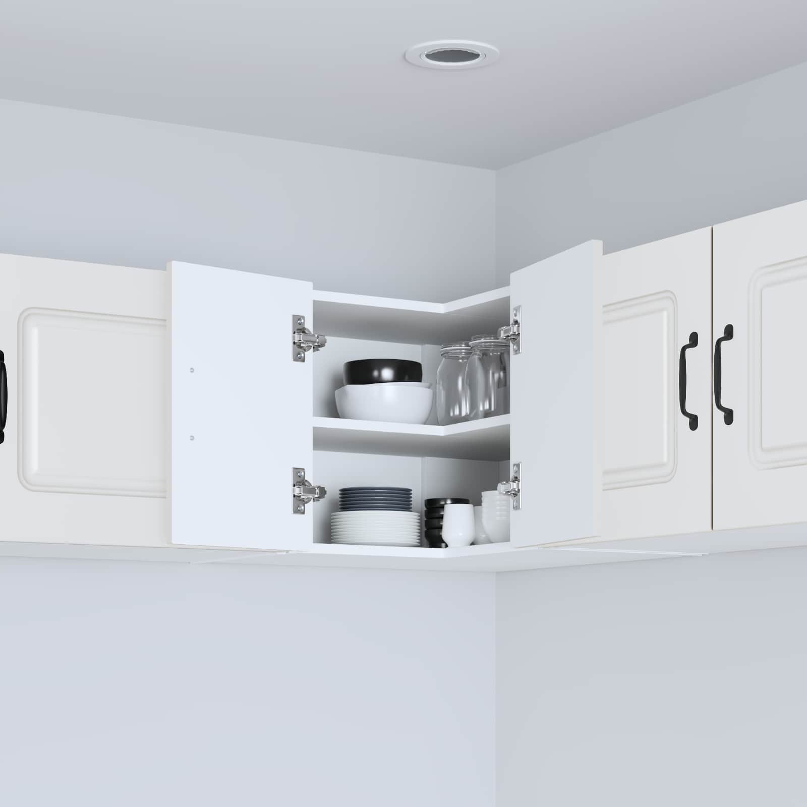 vidaXL Dishwasher Panel Kalmar White 57 x 57 x 40 cm Engineered Wood 4
