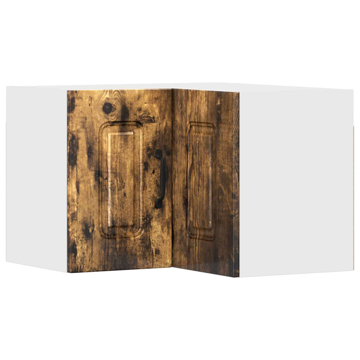 Kitchen Wall Cabinet "Kalmar" Engineered Wood Smoked oak 1x wall cabinet (1 door) 40 cm wide 40 cm high–1x wall corner cabinet 57 cm wide 80 cm high 1x wall corner cabinet 57 cm wide 40 cm high