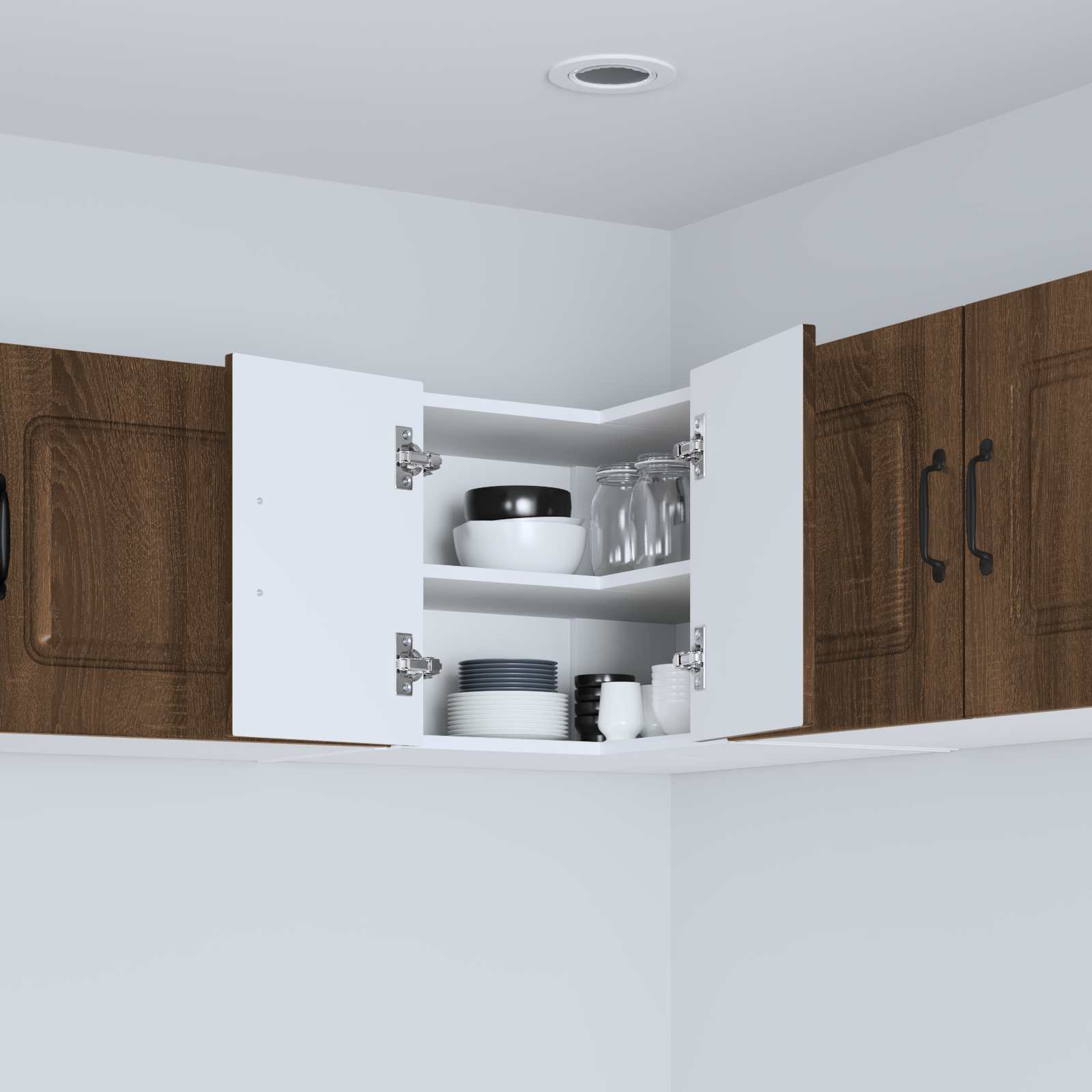 vidaXL Dishwasher Panel Kalmar Brown Oak 57 x 57 x 40 cm 4
