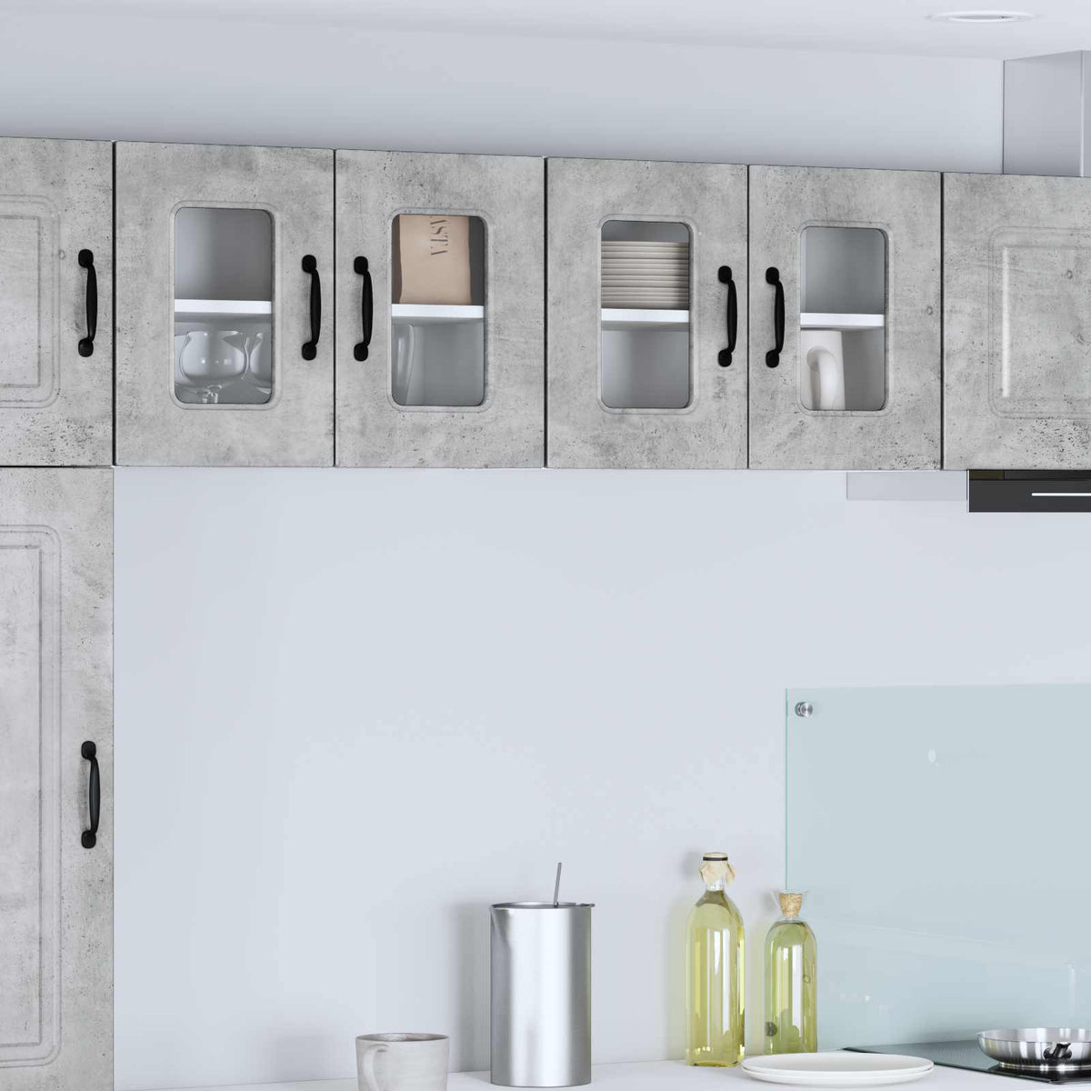 vidaXL Dishwasher Panel KALMAR 2 pcs Concrete Grey 60 x 31 x 40 cm 1