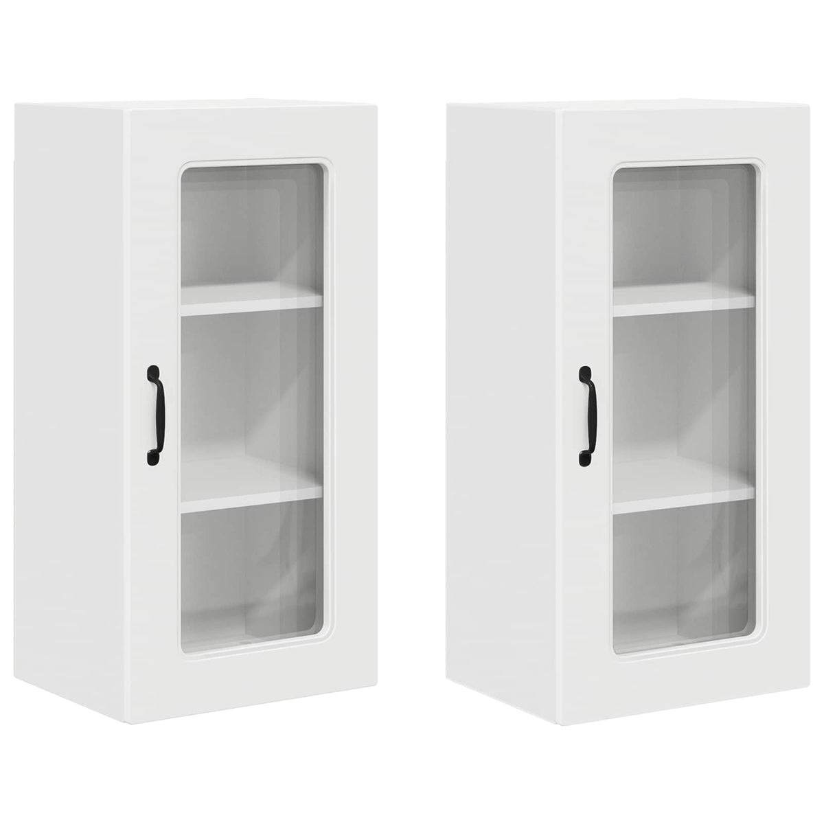 Dishwasher Panel KALMAR 2 pcs 40 x 31 x 80 cm White 2x wall glass cabinet (1 door) 40 cm wide 80 cm high