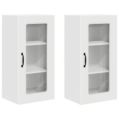 Dishwasher Panel KALMAR 2 pcs 40 x 31 x 80 cm White 2x wall glass cabinet (1 door) 40 cm wide 80 cm high