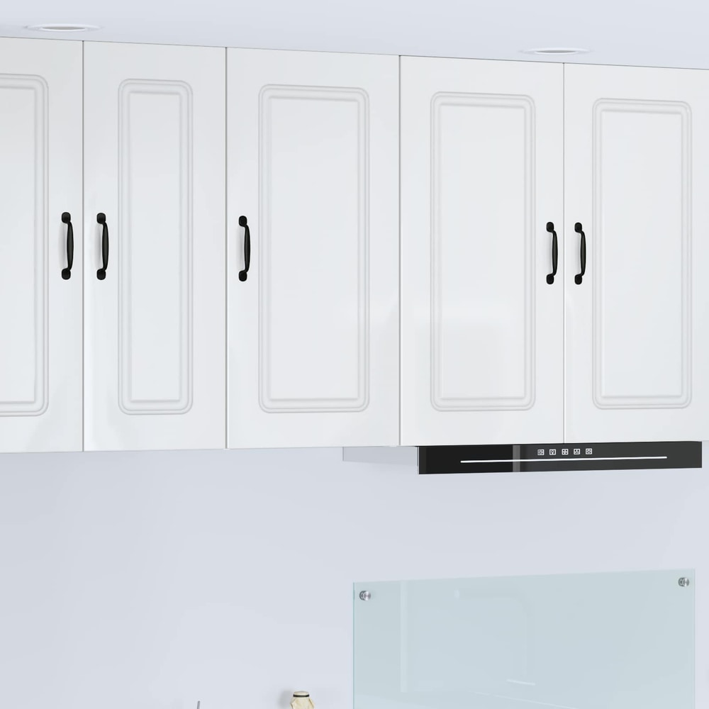 Dishwasher Panel with 2 Doors KALMAR High Gloss White 1x wall cabinet (1 door) 40 cm wide 80 cm high