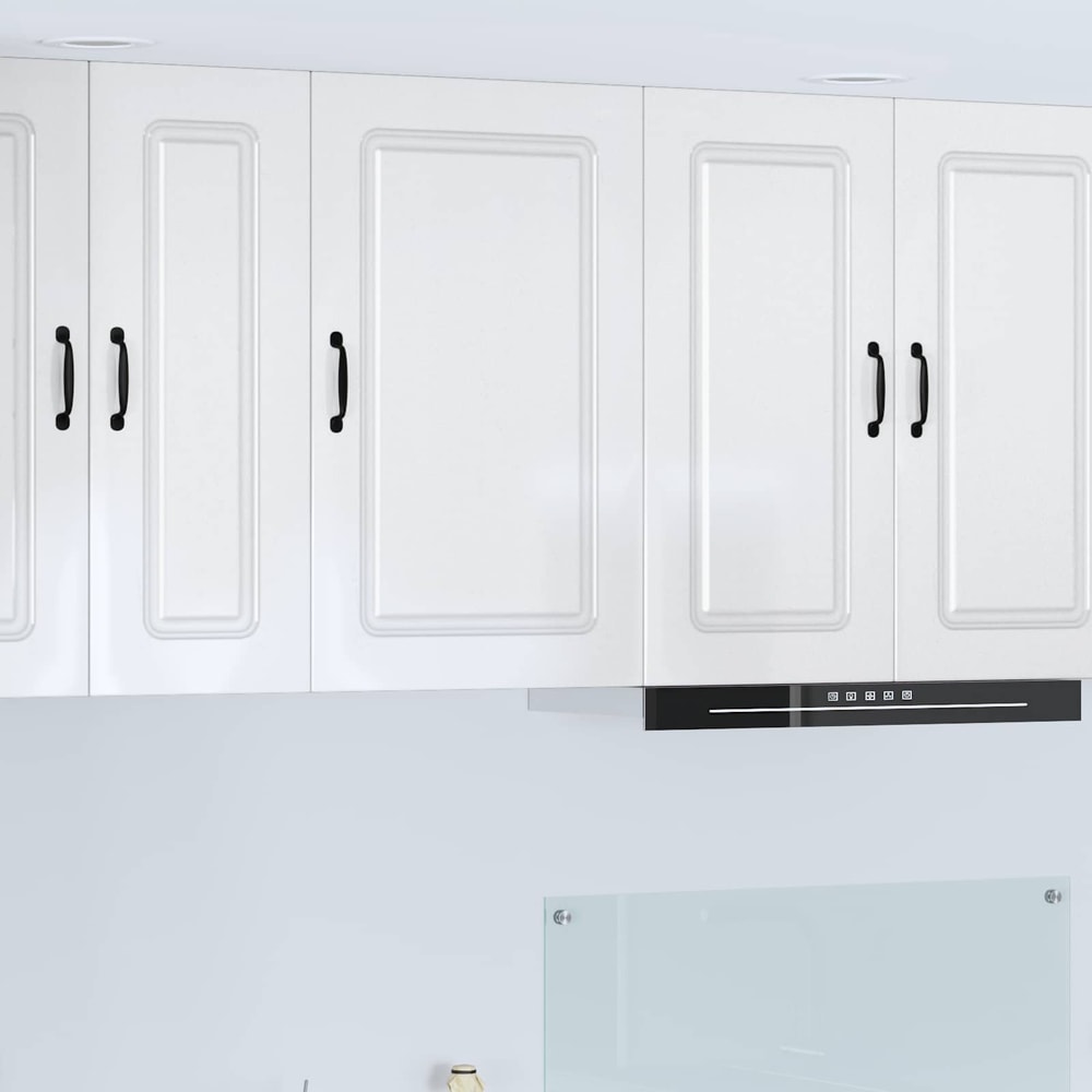 Dishwasher Panel with 2 Doors KALMAR High Gloss White 1x wall cabinet (1 door) 50 cm wide 80 cm high