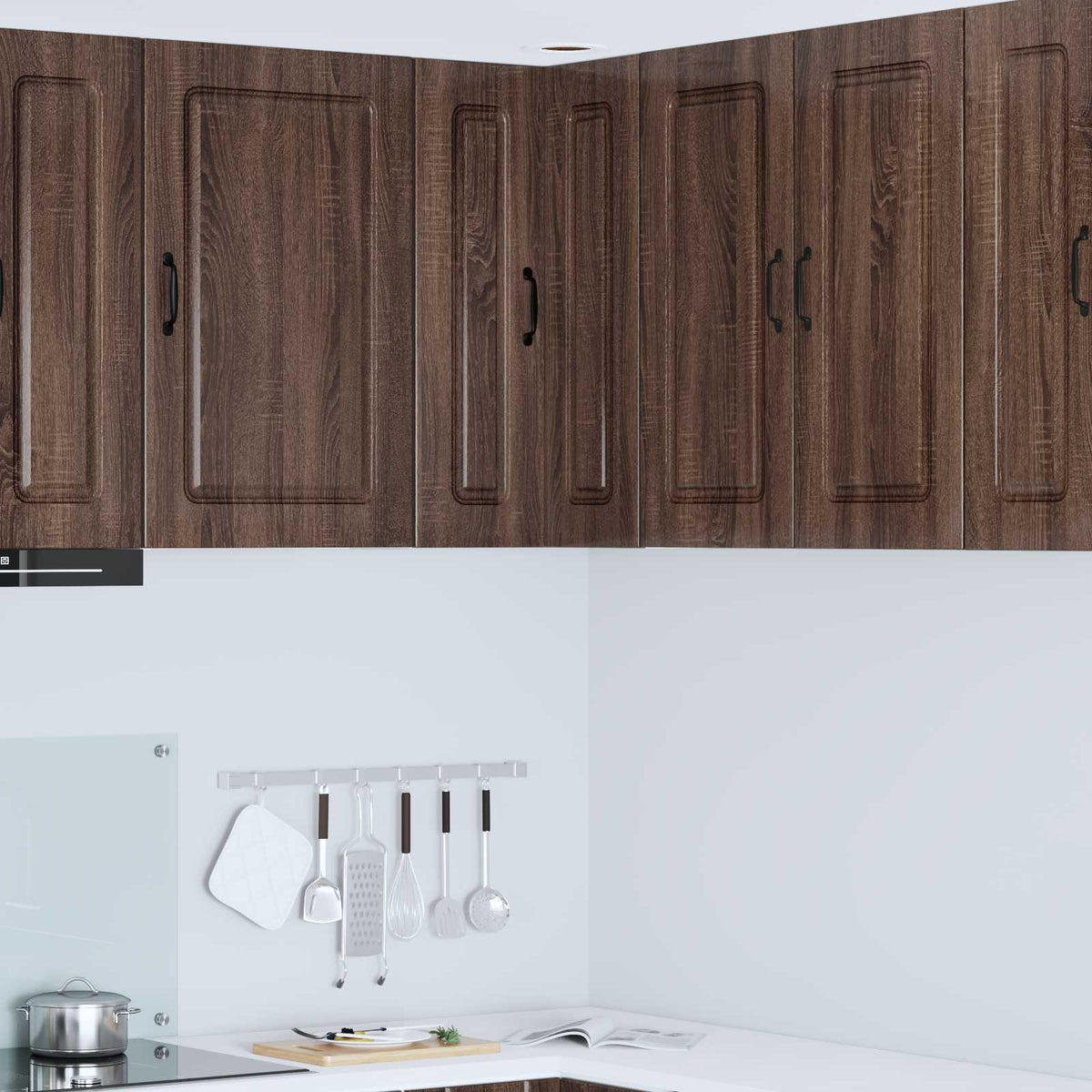 vidaXL Kitchen Wall Cabinet "Kalmar" Engineered Wood Brown Oak