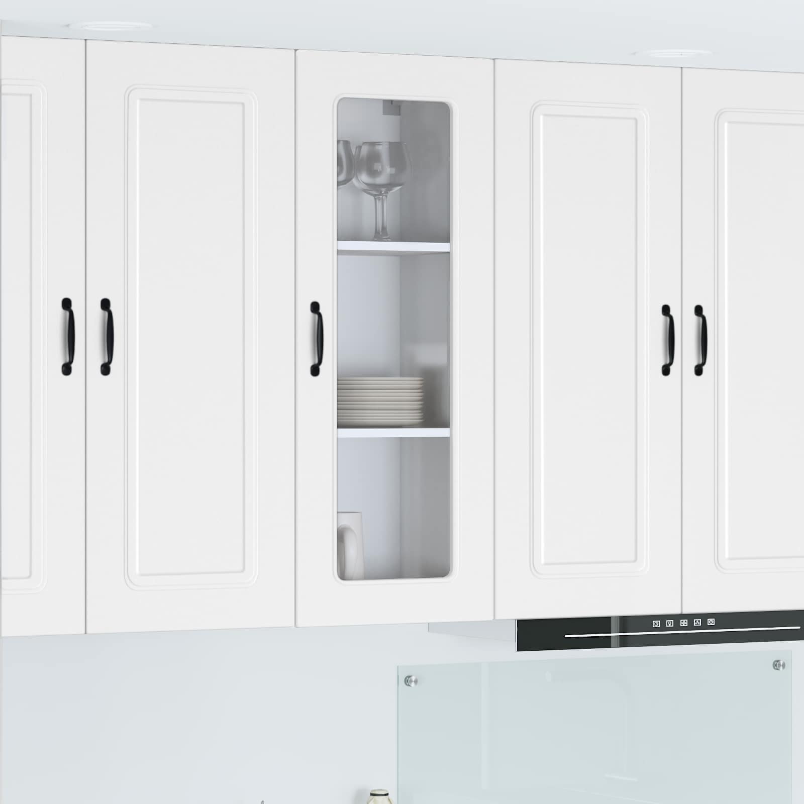vidaXL Dishwasher Panel Kalmar White 40 x 31 x 100 cm Engineered Wood 1