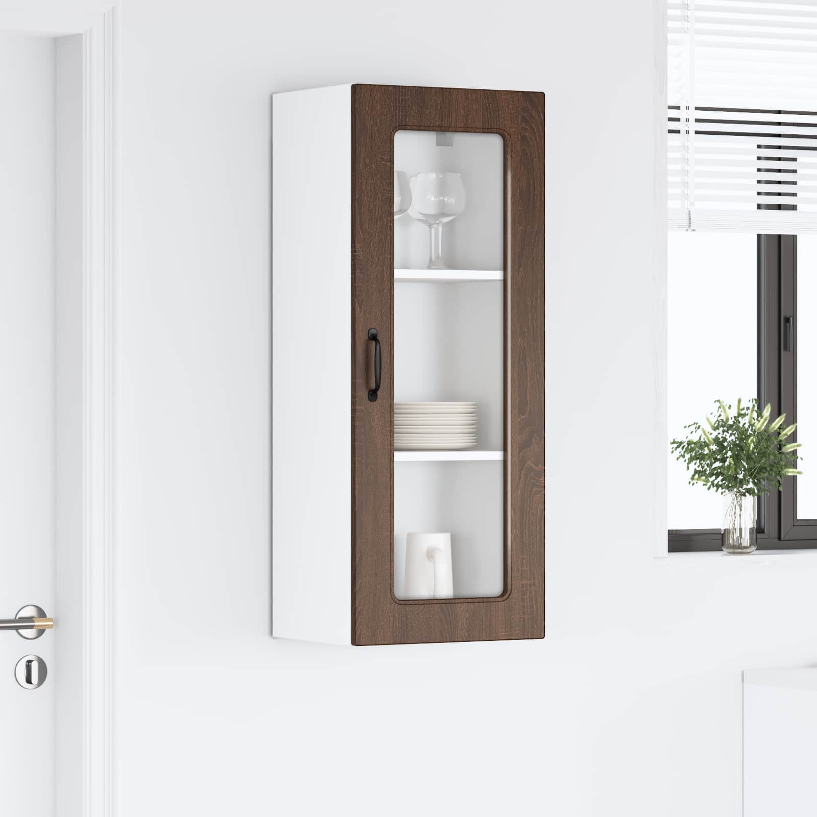 vidaXL Dishwasher Panel Kalmar Brown Oak 40 x 31 x 100 cm 4