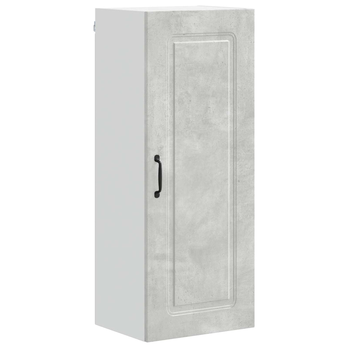 Kitchen Wall Cabinet "Kalmar" Engineered Wood Concrete grey 1x wall cabinet (1 door) 40 cm wide 40 cm high–1x wall corner cabinet 57 cm wide 100 cm high 1x wall cabinet (1 door) 40 cm wide 100 cm high
