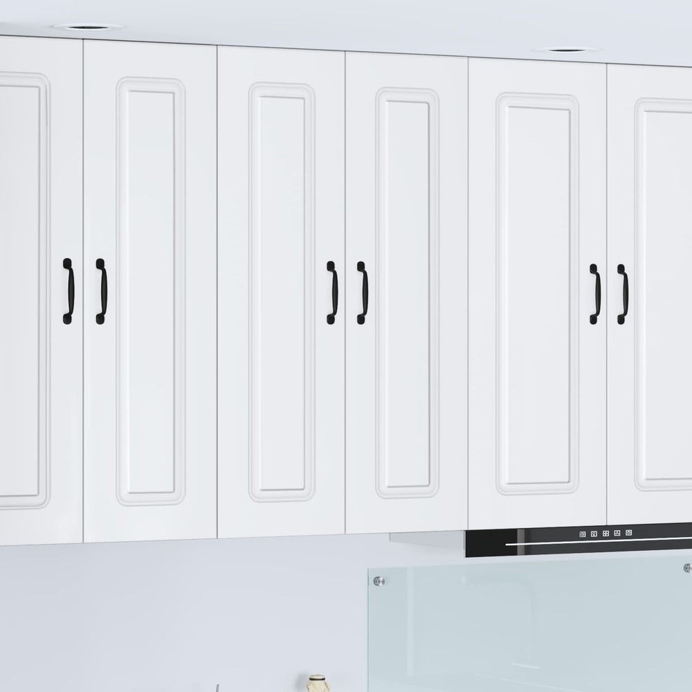 Dishwasher Panel with 2 Doors KALMAR High Gloss White 1x wall cabinet (2 doors) 60 cm wide 100 cm high