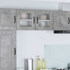 vidaXL Wall Glass Cabinet LUCCA Concrete Grey 40 x 31 x 40 cm 1