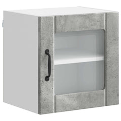 vidaXL Wall Glass Cabinet LUCCA Concrete Grey 40 x 31 x 40 cm 2