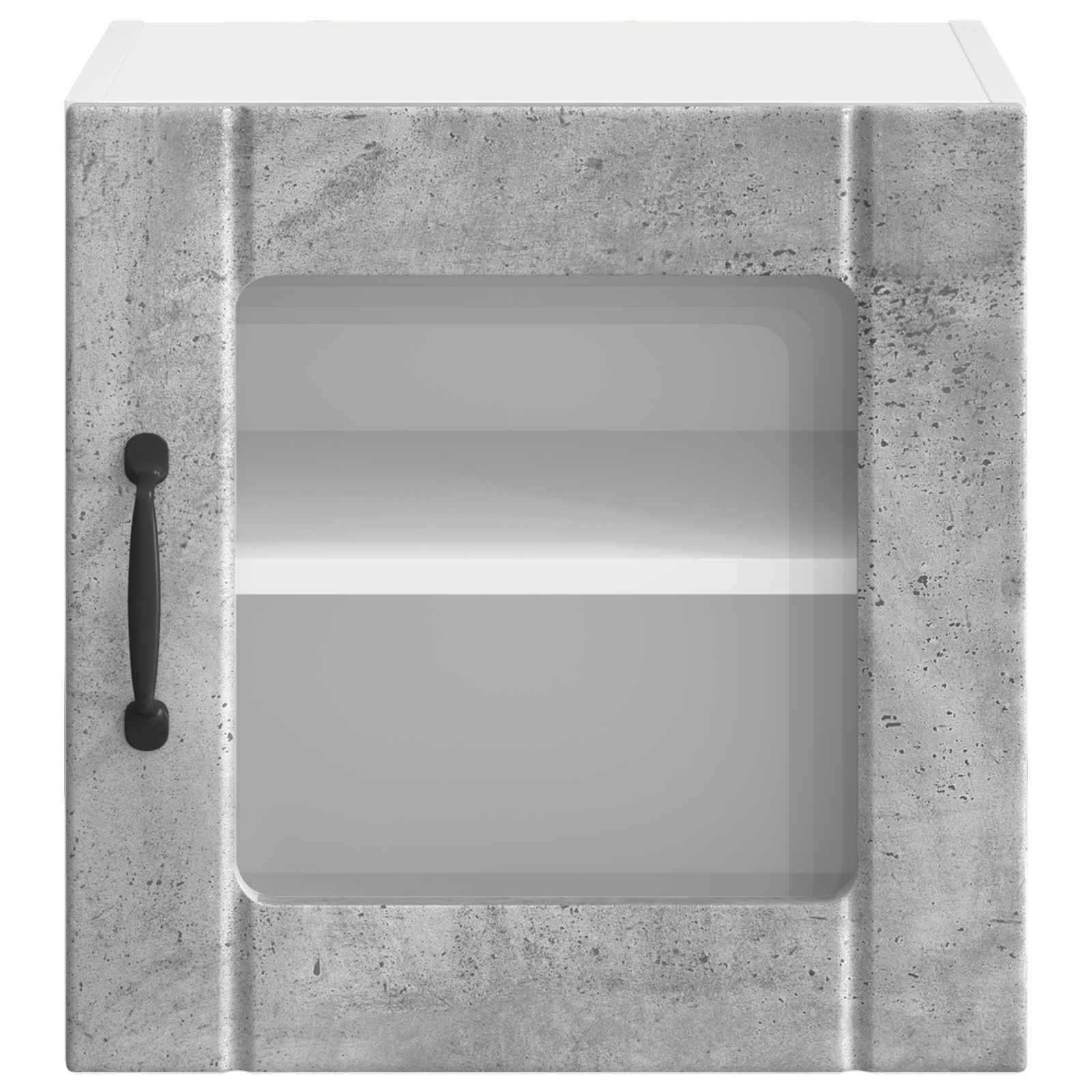 vidaXL Wall Glass Cabinet LUCCA Concrete Grey 40 x 31 x 40 cm 6