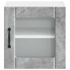 vidaXL Wall Glass Cabinet LUCCA Concrete Grey 40 x 31 x 40 cm 6