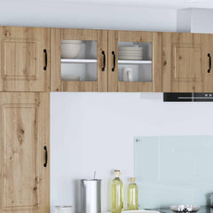 vidaXL Wall Glass Cabinet LUCCA Artisan Oak 40 x 31 x 40 cm 1