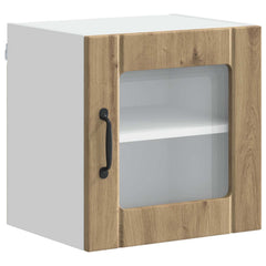 vidaXL Wall Glass Cabinet LUCCA Artisan Oak 40 x 31 x 40 cm 2