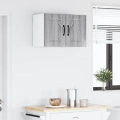 vidaXL Wall Cabinet LUCCA 2 pcs Grey Sonoma Engineered Wood 4