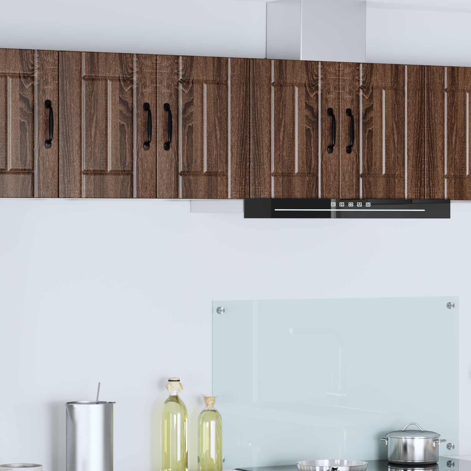 vidaXL Wall Cabinet LUCCA 2 pcs Brown Oak Engineered Wood 1