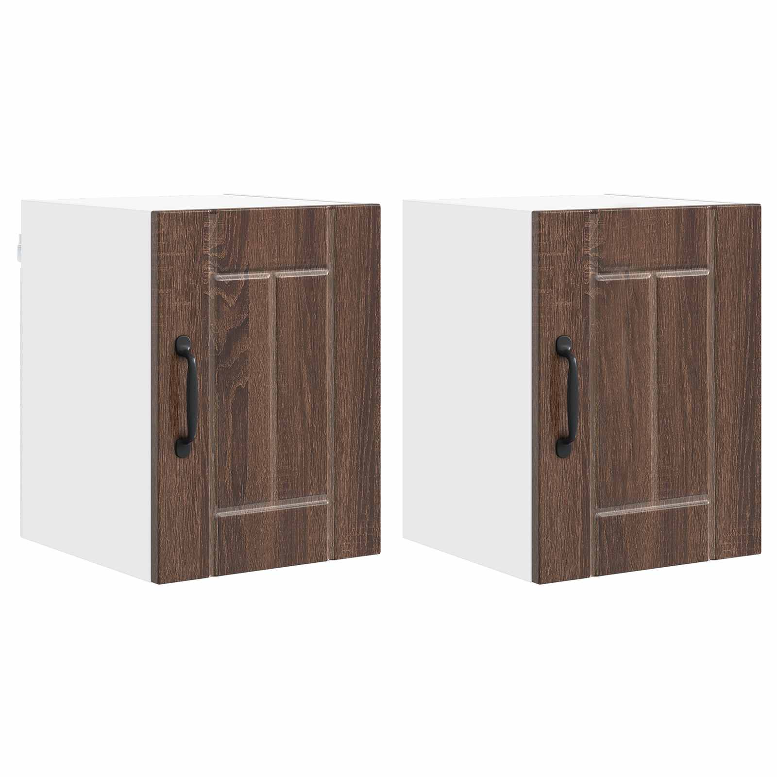 vidaXL Wall Cabinet LUCCA 2 pcs Brown Oak Engineered Wood 2